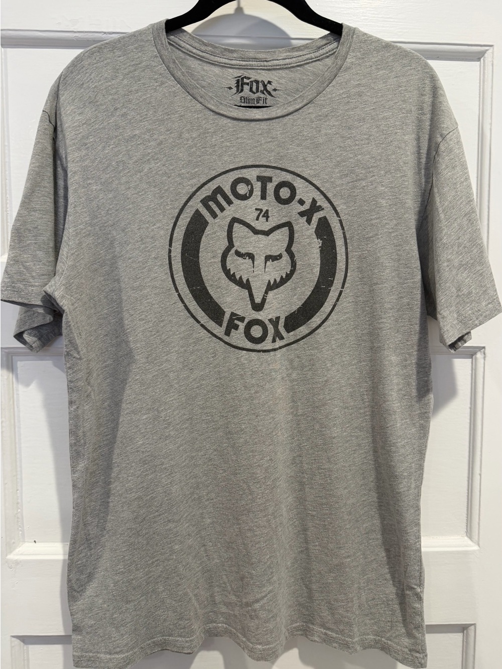 Fox Grey Moto-X Circular Logo Short Sleeve Tee